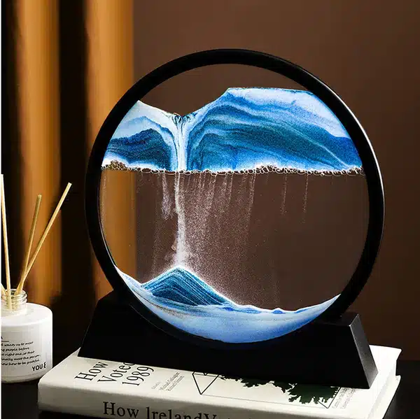 7-Inch 3D Moving Sandscapes Lamp - Mesmerizing Sand Motion Art - Image 2
