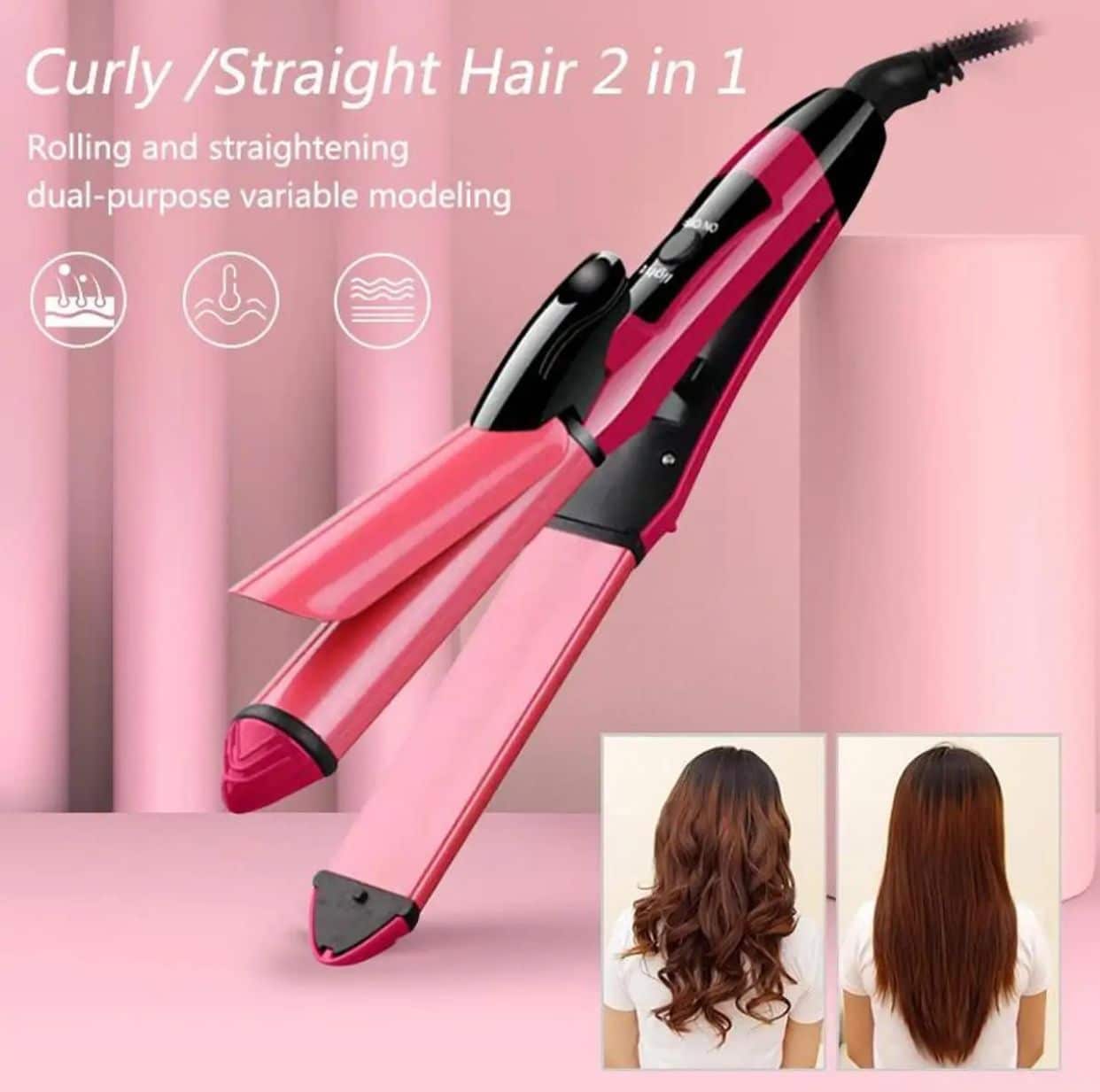 2-in-1 Nova Hair Straightener – Professional Styling with Dual Functionality