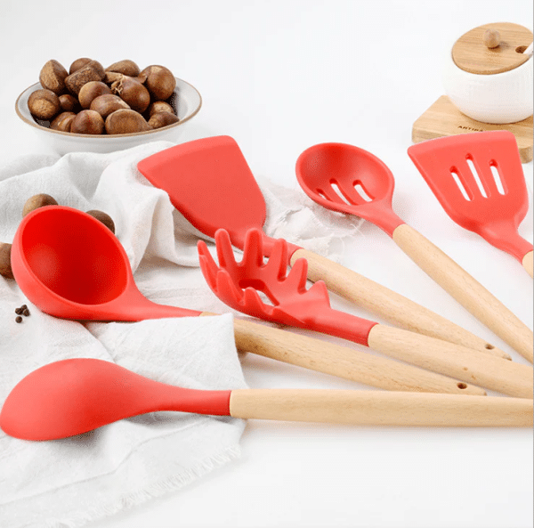 Heat-Resistant Silicone Kitchenware Set - Non-Stick Cooking Utensils (12-Piece) - Image 2
