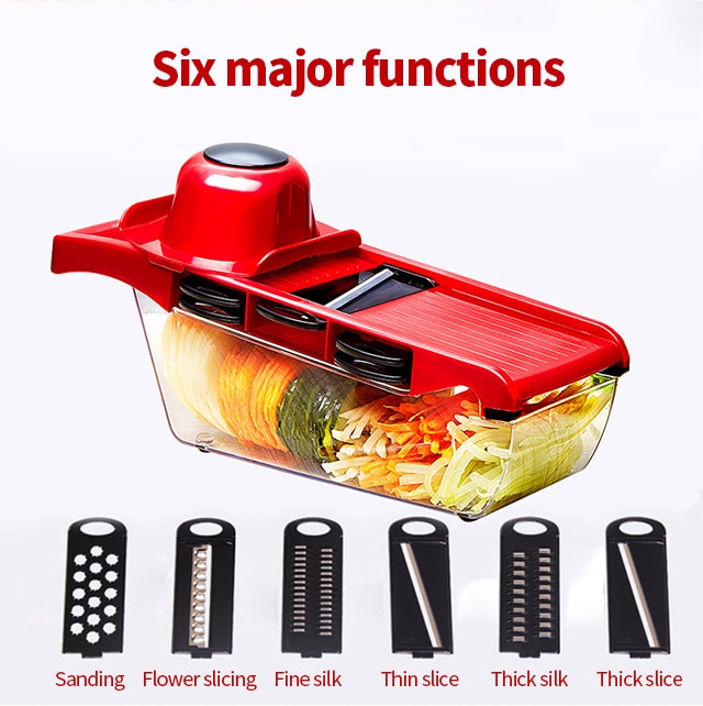 Versatile 10-in-1 Mandoline Vegetable Slicer Cutter with Convenient Storage Box - Image 2