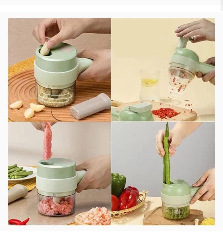 Effortless Meal Prep with our 4-in-1 Electric Handheld Cooking Hammer Vegetable Cutter Set – Multifunctional Food Chopper and Slicer - Image 4