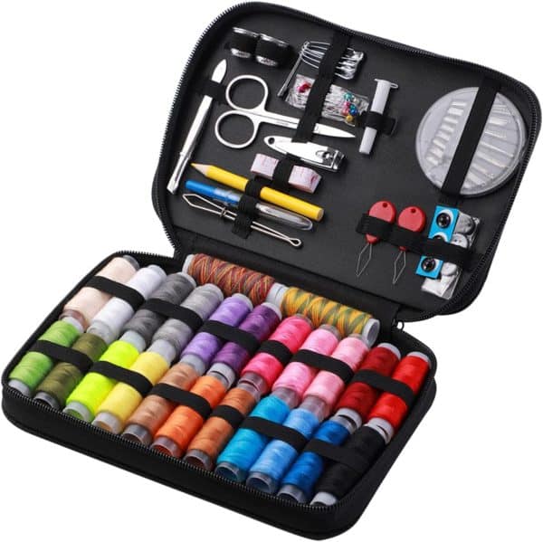 Compact Emergency Sewing: Mini Travel Sewing Kit with 98 Pieces for Quick Repairs