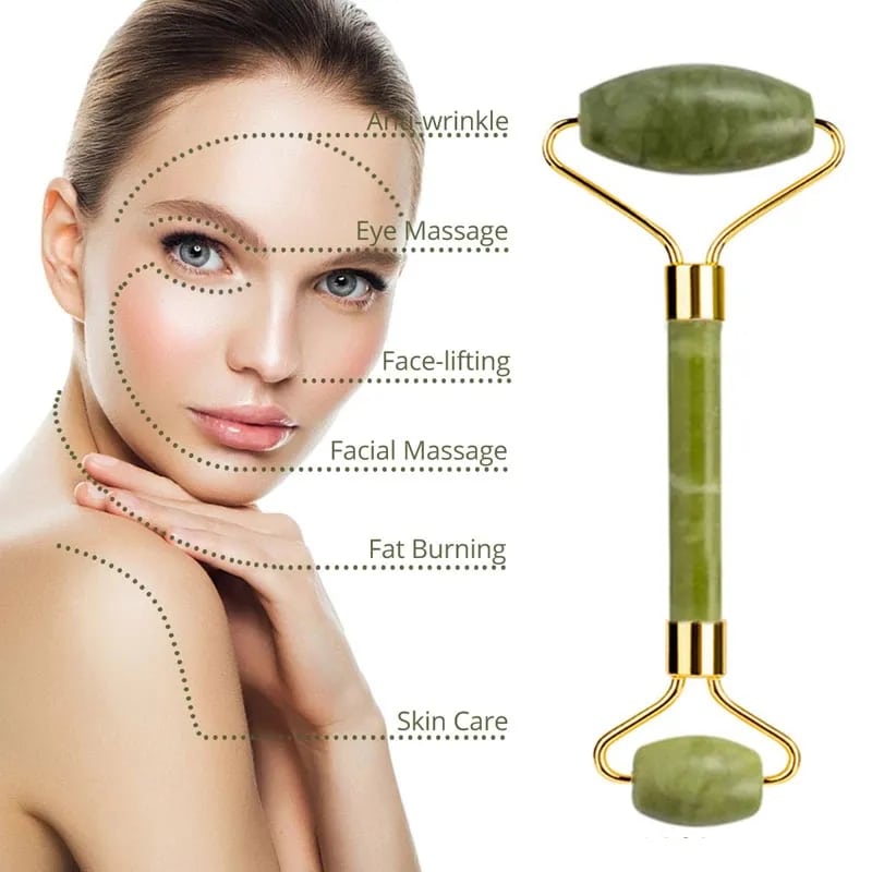 Revitalize Your Skin: Natural Jade Stone Face Massager Roller for Soothing and Rejuvenating Beauty Rituals - Image 3
